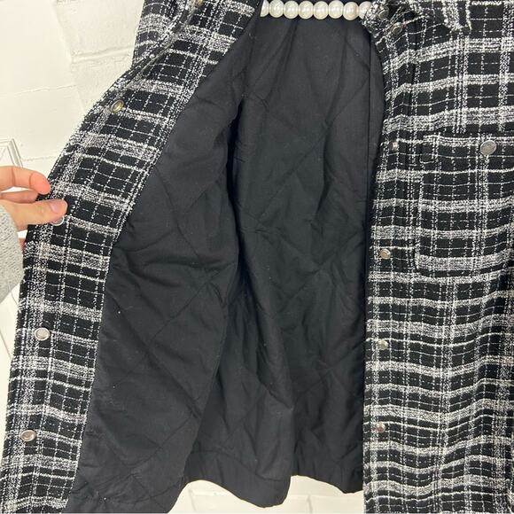 H&M Plaid Woven Knit Oversized Shacket Coat Jacket Size XS - Picture 11 of 15
